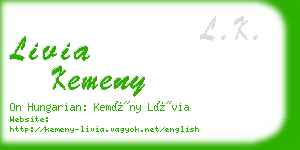 livia kemeny business card